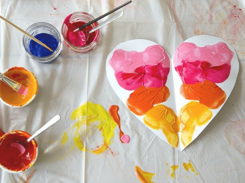 Comment faire des cœurs de blot art - img