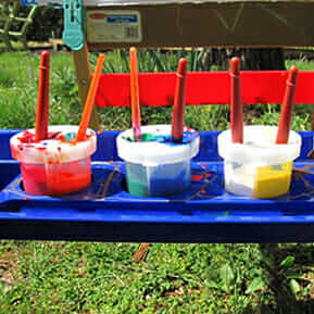 Peinture avec un chevalet pour enfants - à l'extérieur et deux fois plus d'options de peinture ! - img