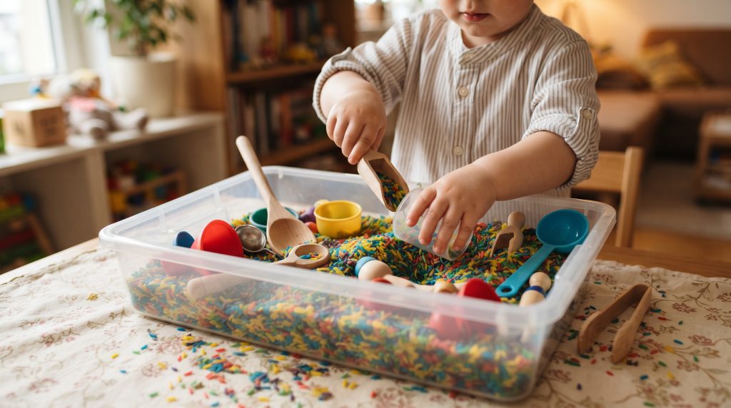 7 bacs sensoriels pour les tout-petits