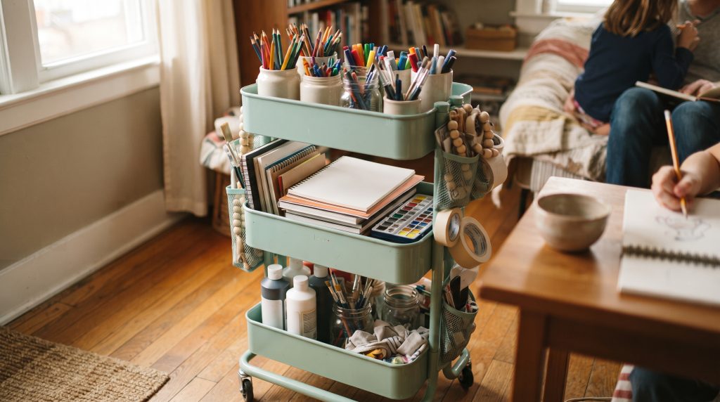 Comment mettre en place un chariot d’art pour les enfants