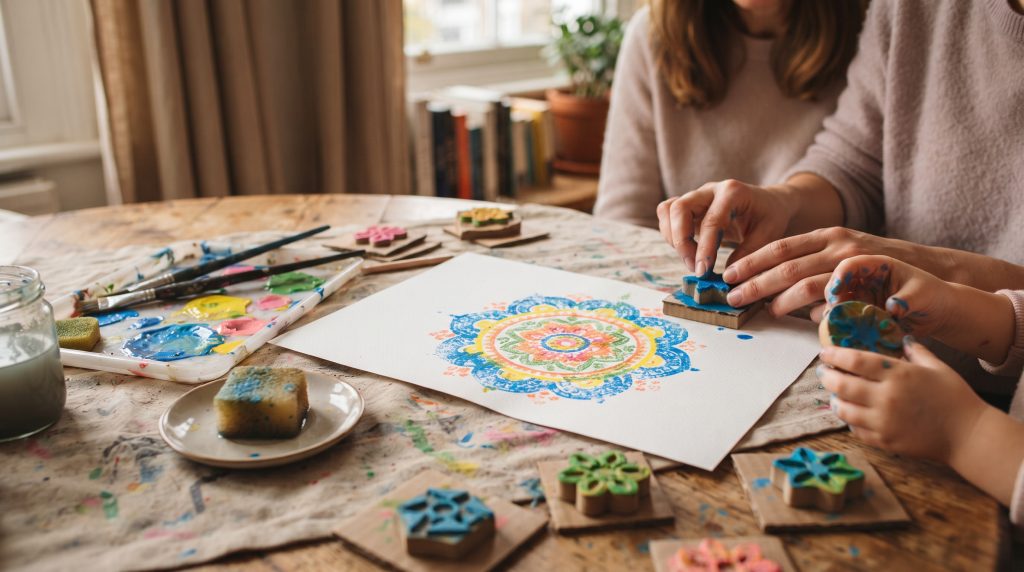 Comment faire de la gravure de mandalas avec les enfants