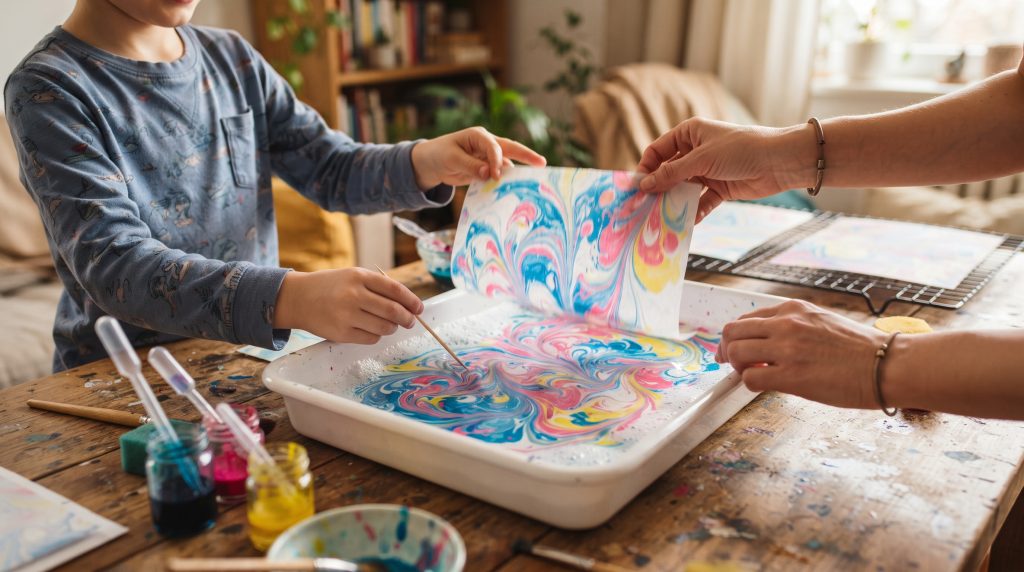 6 techniques faciles de marbrure du papier