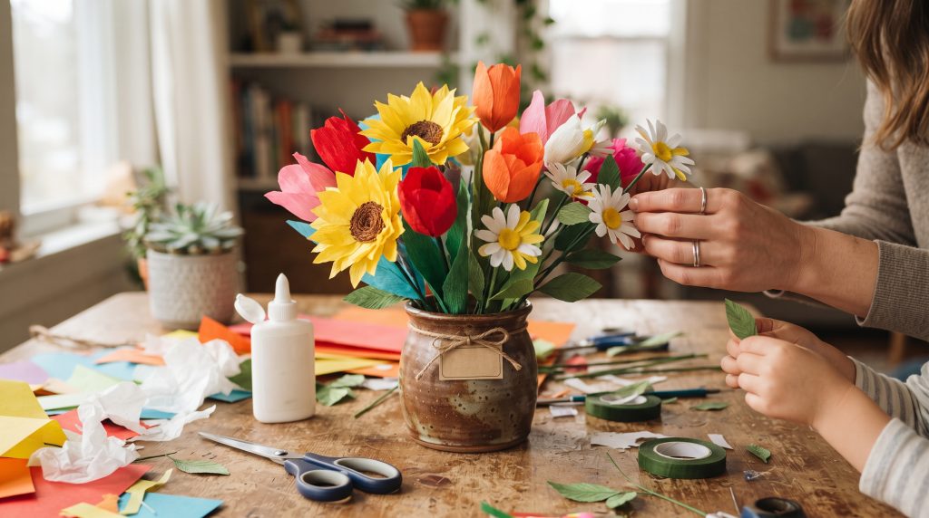 11 bricolages de fleurs pour les enfants