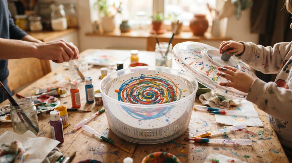 Comment faire du spin art avec une essoreuse à salade