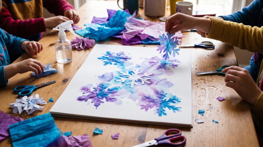 Comment faire des flocons de neige en papier de soie