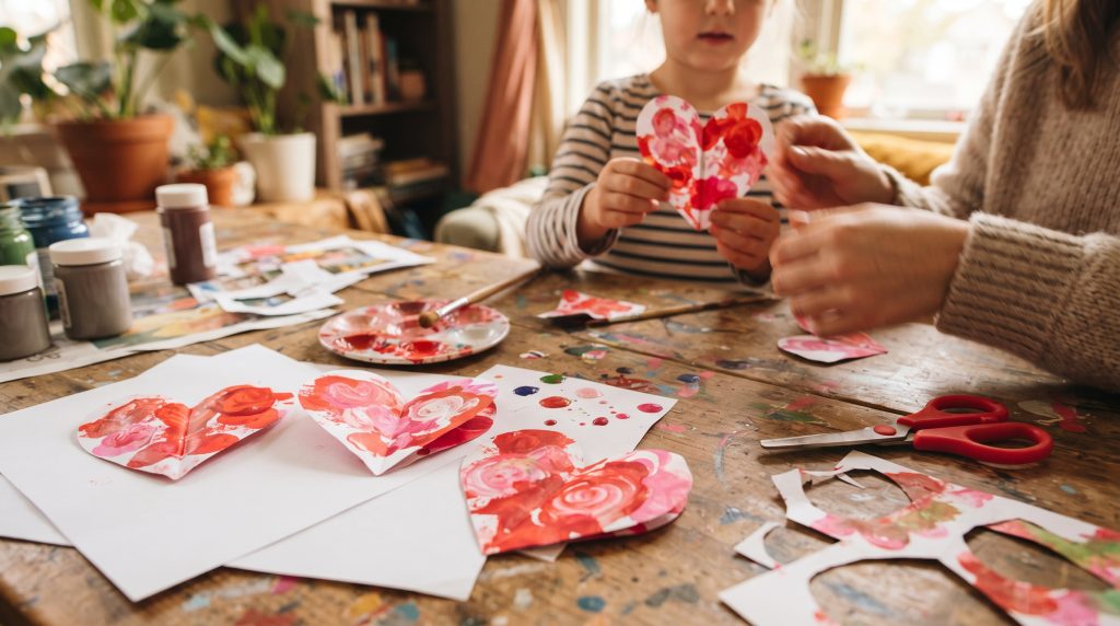Comment faire des cœurs en art du buvard (peinture symétrique)