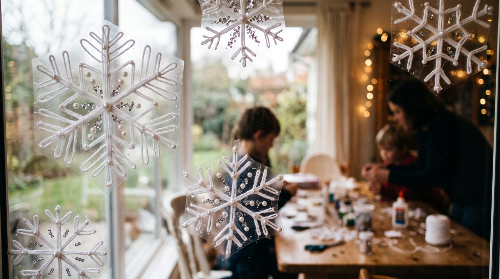Comment faire des flocons de neige collants ?
