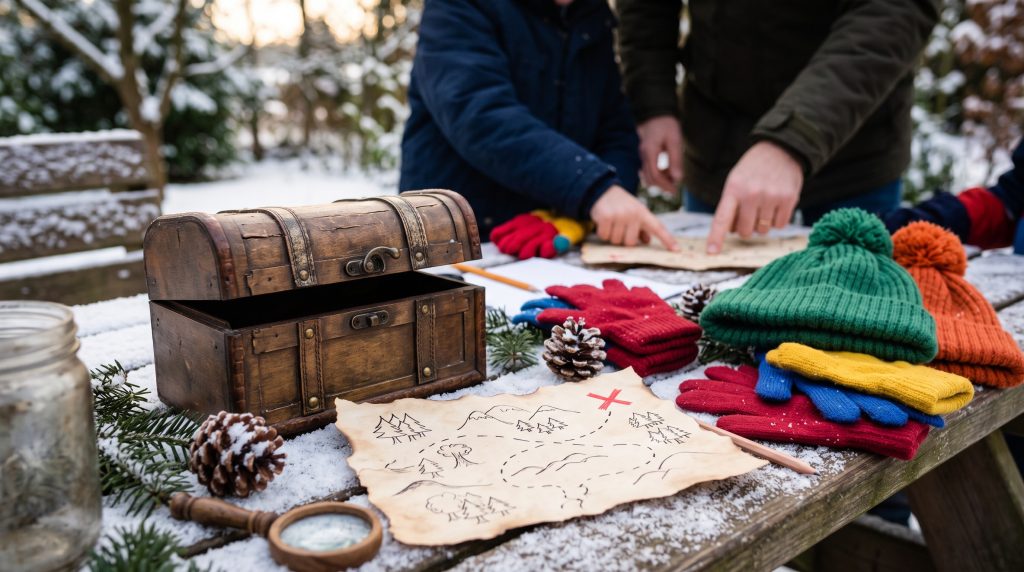 Comment organiser une chasse au trésor hivernale pour les enfants
