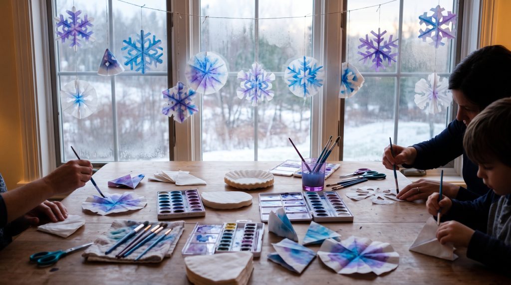 Comment faire des flocons de neige avec des filtres à café