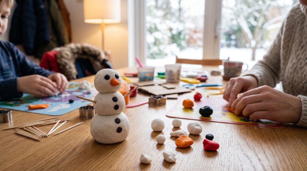 Comment faire une pâte à modeler de bonhomme de neige