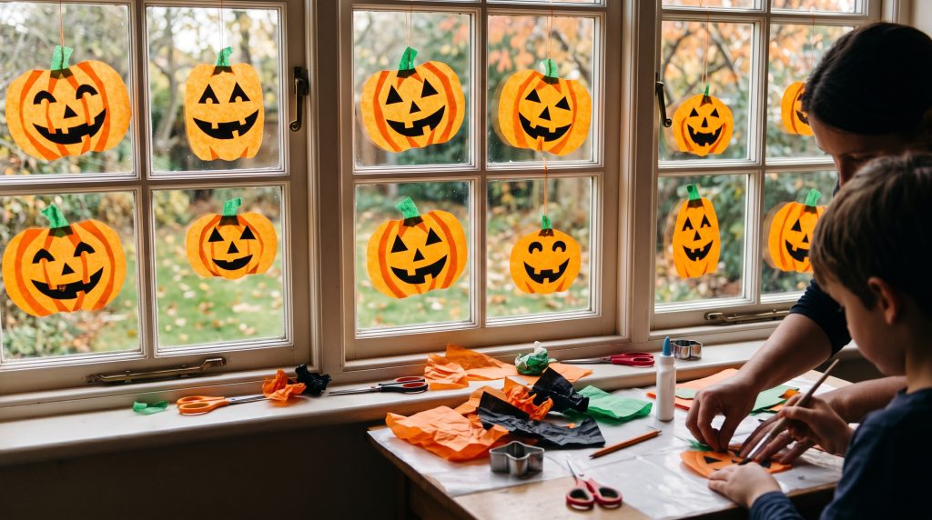 Comment faire des attrape-soleil d’Halloween avec du papier de soie