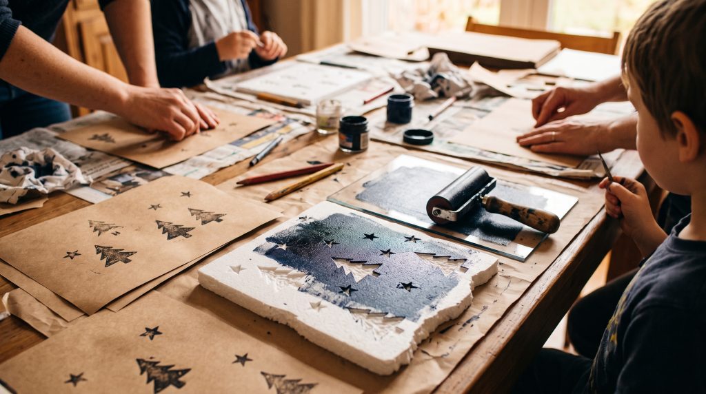 Comment faire de la gravure de Noël pour les enfants