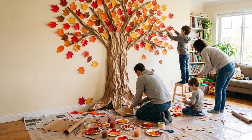 Comment fabriquer un arbre d’automne avec des feuilles en papier peint