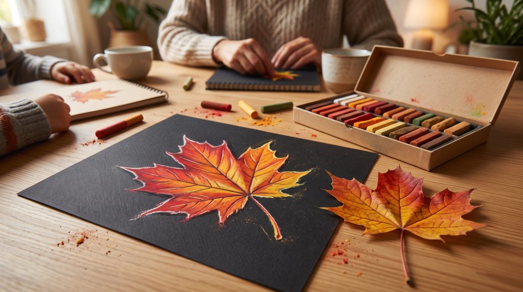 Comment dessiner des feuilles d’automne aux pastels