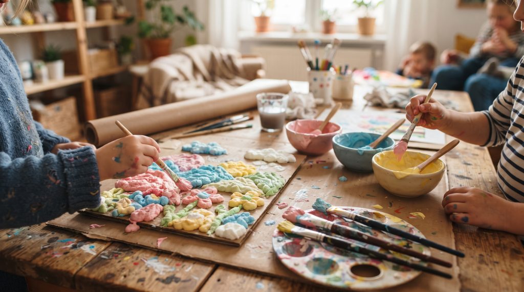 Peinture à la mousse facile pour les enfants