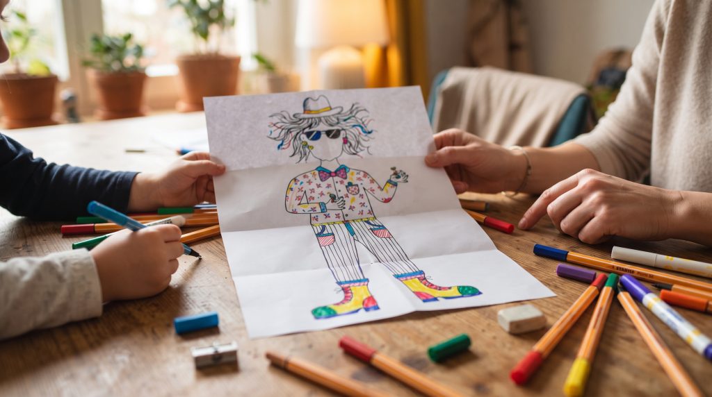 Le jeu de dessin de l’homme composé