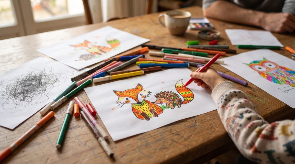 Le jeu de dessin « gribouillis » pour les enfants