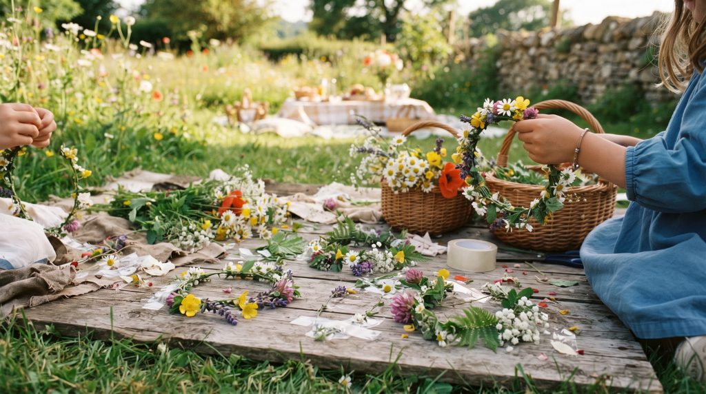 Comment fabriquer des couronnes de fleurs en papier adhésif