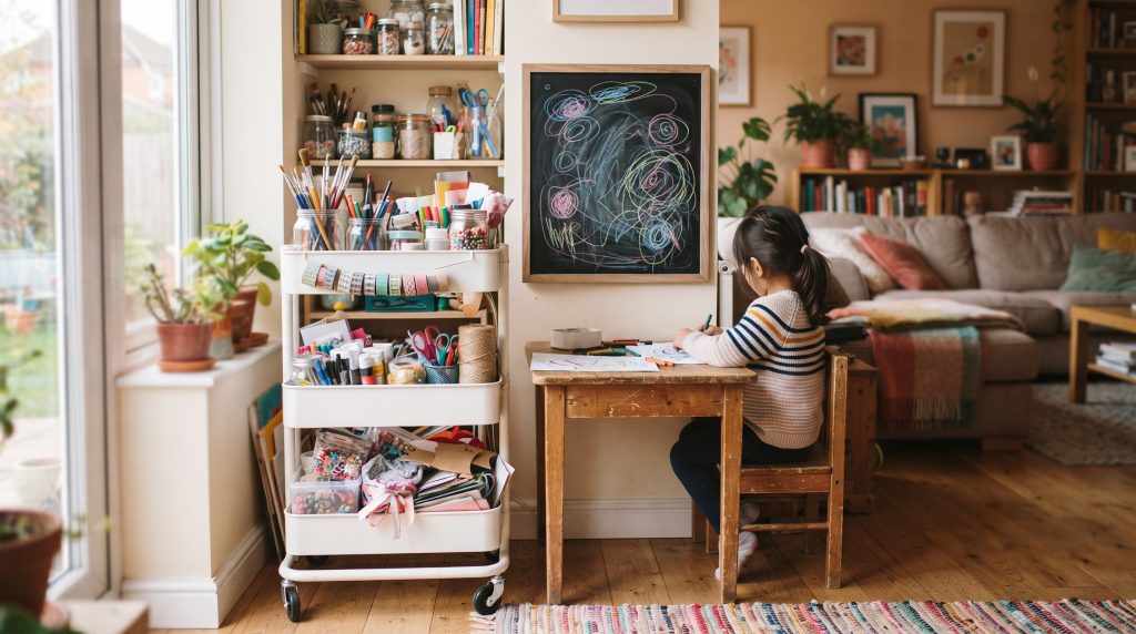 Créer un coin bricolage que les enfants utiliseront vraiment