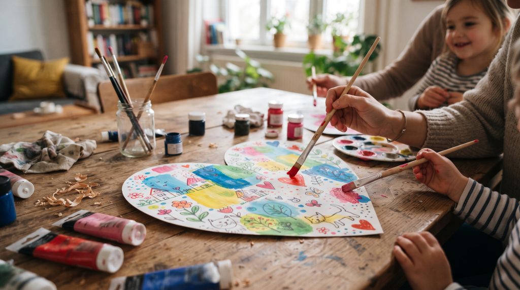Activité artistique de Saint-Valentin : peindre la carte de mon cœur