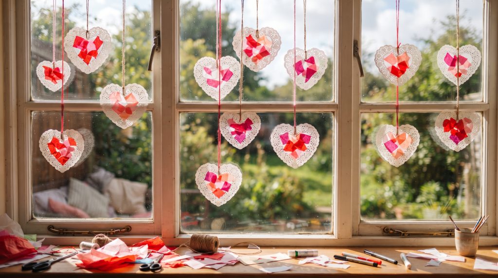 Comment fabriquer des napperons en papier avec des cœurs pour la Saint-Valentin