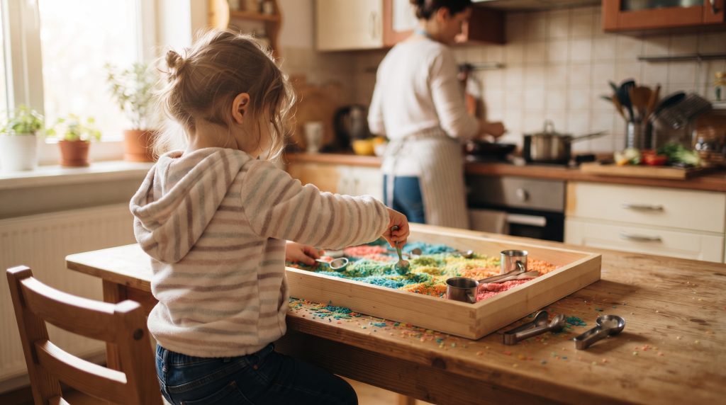 8 activités sensorielles pour occuper les enfants pendant que vous préparez le dîner