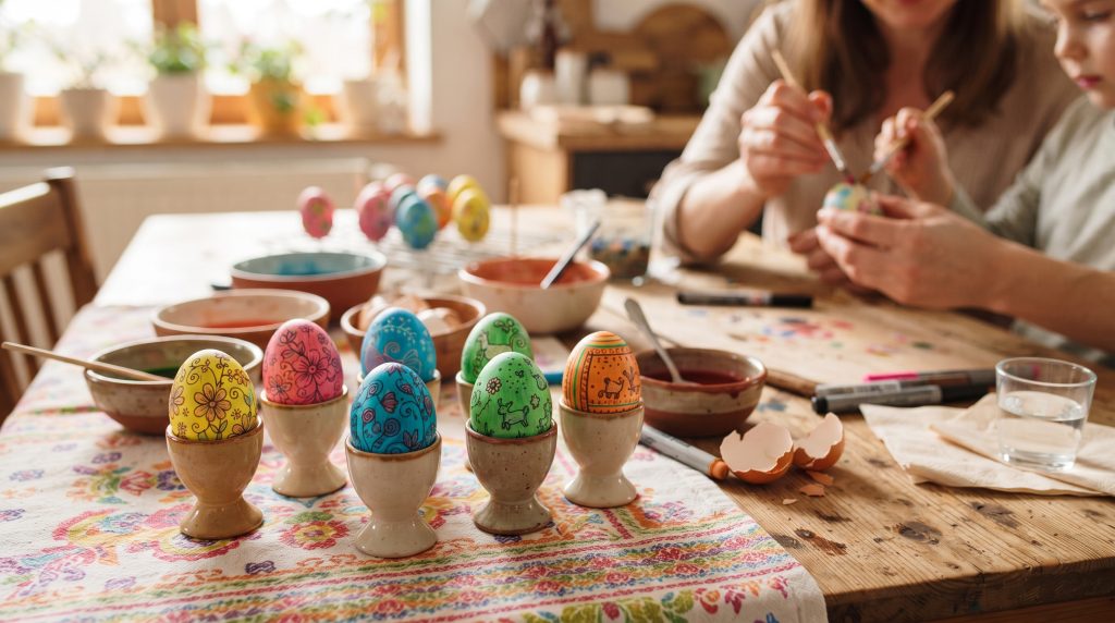 Idées d’œufs de Pâques pour les enfants : l’œuf comme mini-tableau