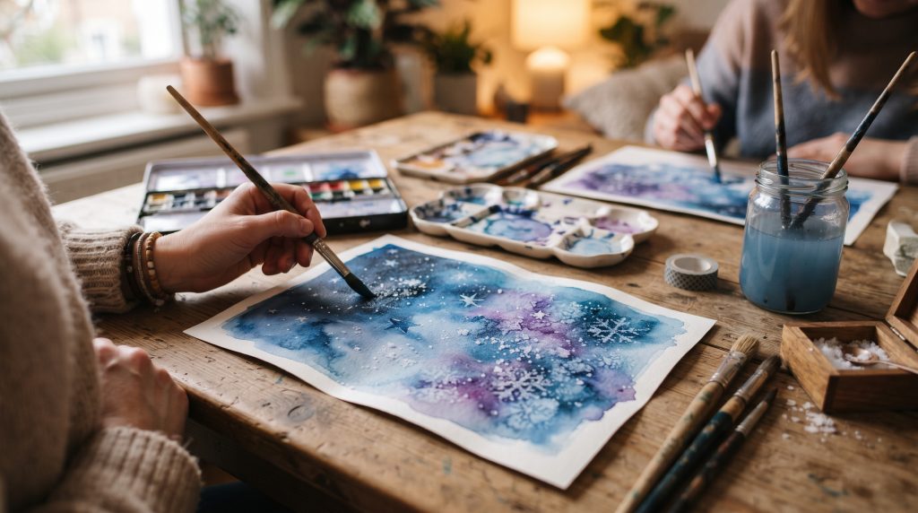 Comment faire de l’aquarelle avec du sel