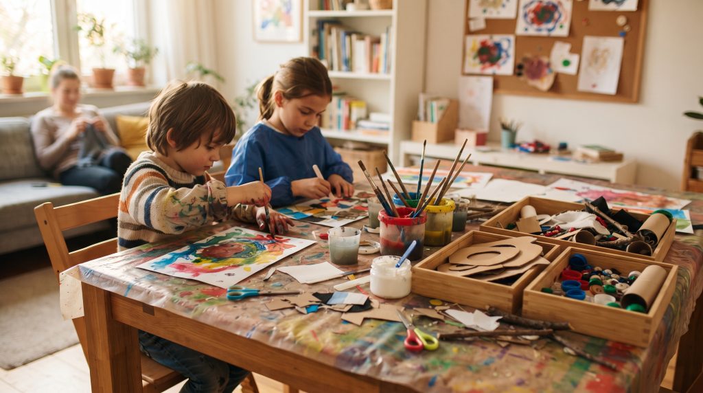 Encourager l’exploration créative avec des fournitures artistiques