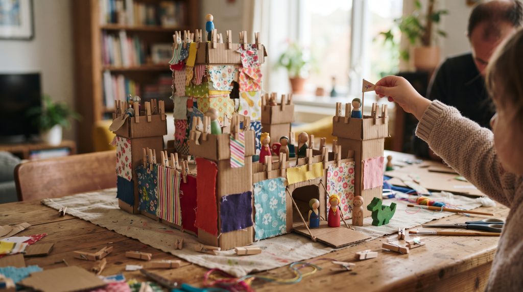 Housses en tissu pour un château fort magique : une idée de jeu
