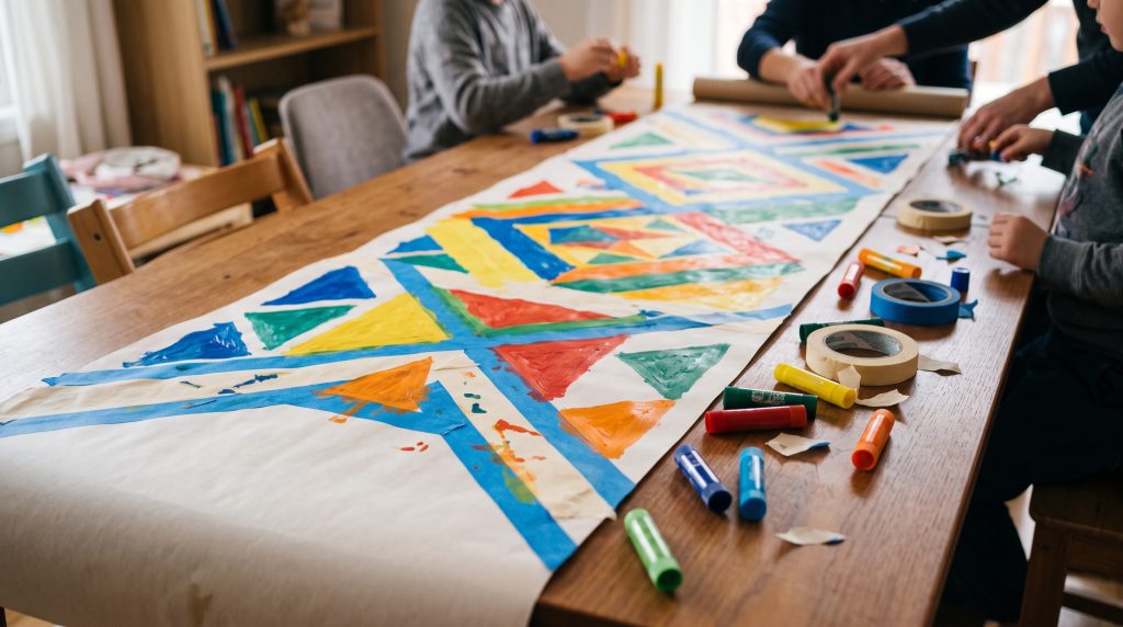 Faire de l&rsquo;art sans dégâts avec du ruban adhésif et de la peinture solide