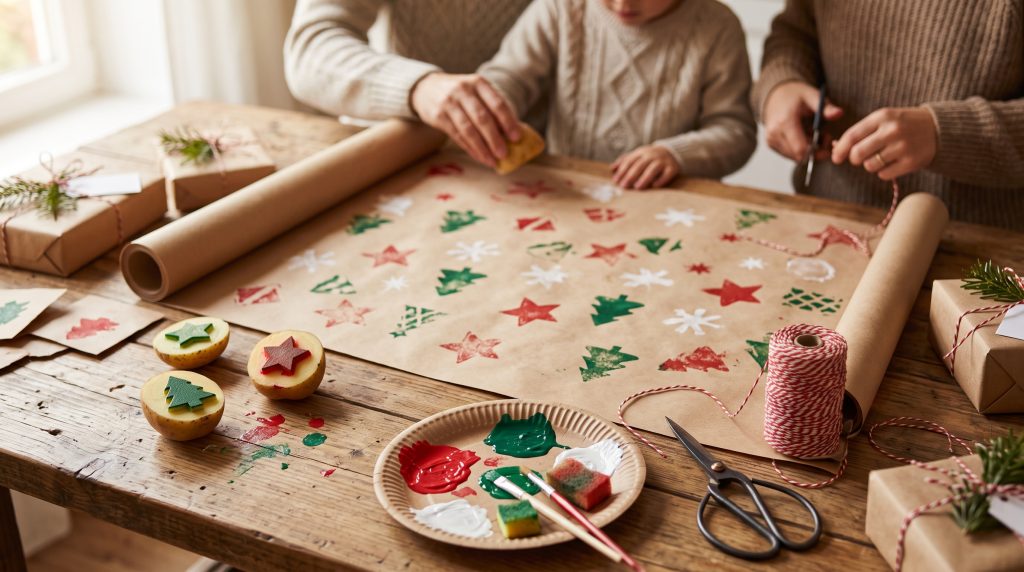 Fabriquer son papier cadeau avec des fournitures de bureau