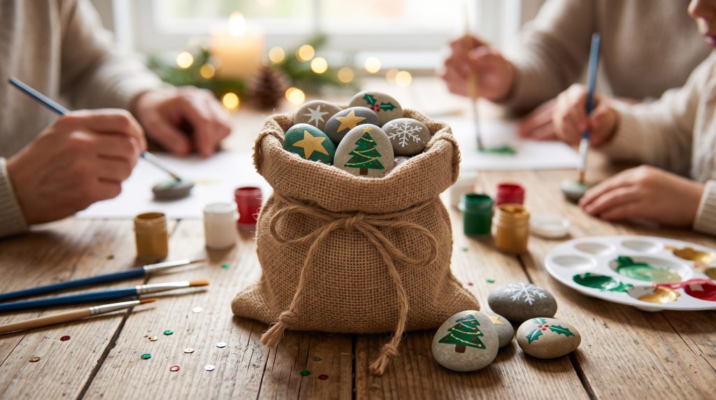 Pierres de Noël : une idée cadeau simple faite à la main