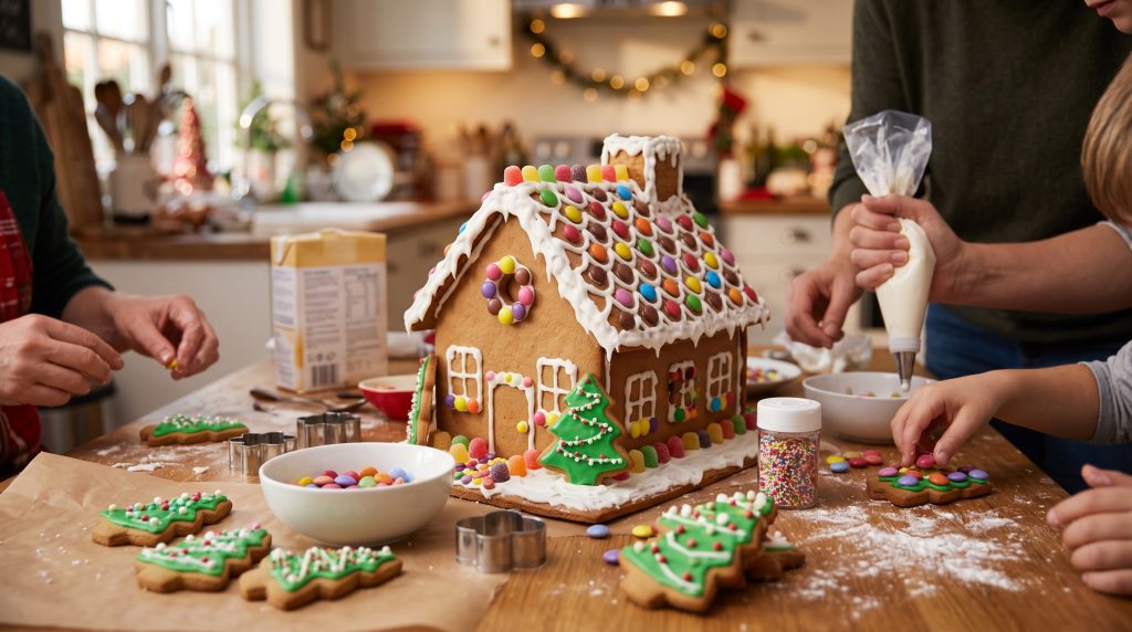 Maison en pain d’épices pour enfants