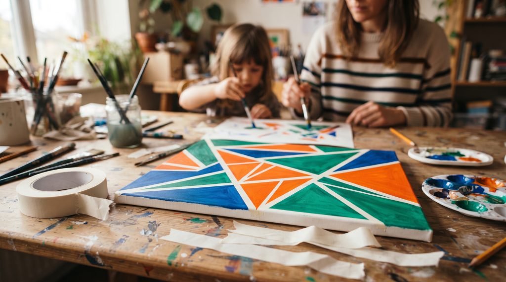 Peintures résistantes au ruban adhésif pour les enfants