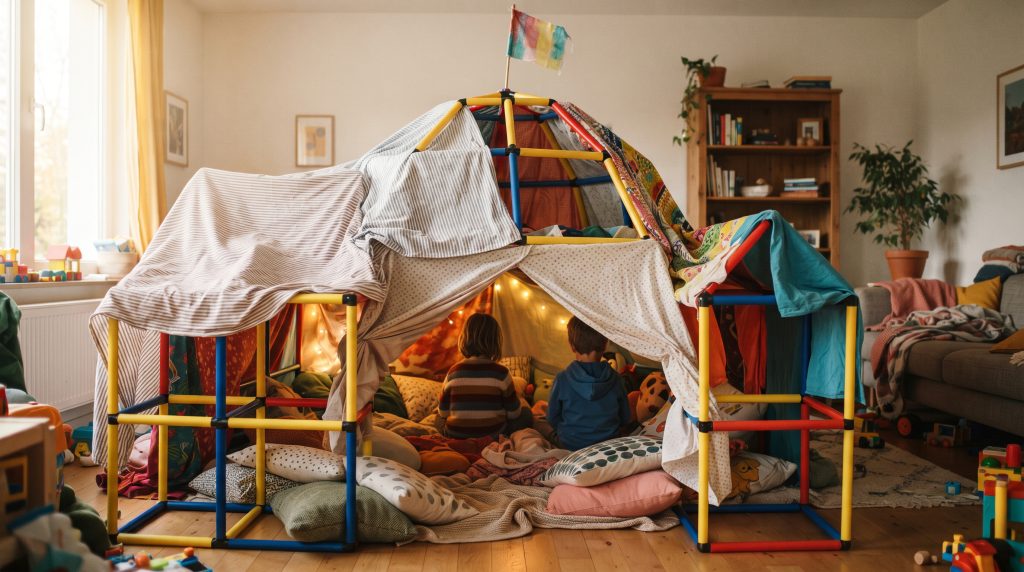 50 idées de cabanes pour les enfants avec un kit de tubes et connecteurs