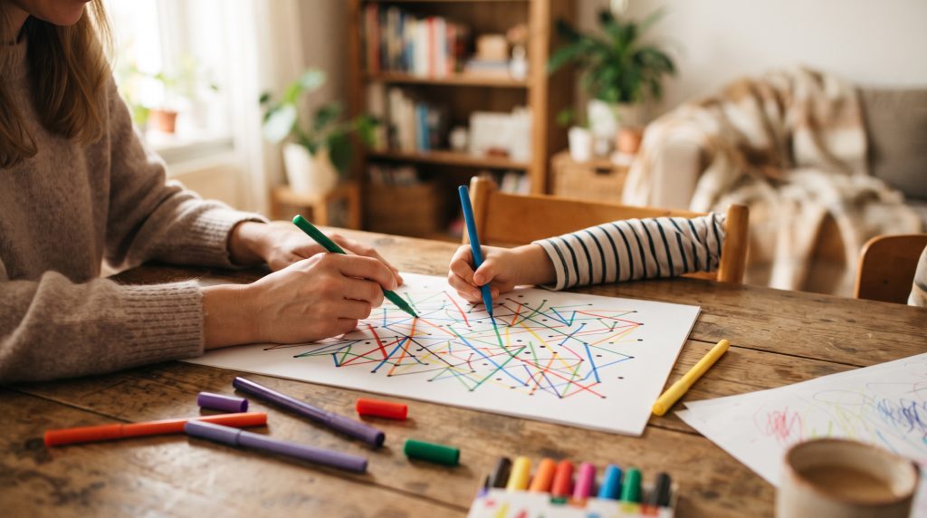 Défi artistique « point à point » pour les enfants