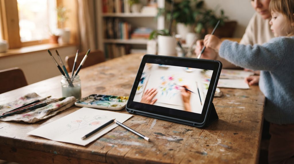 Utiliser des vidéos d’art pour enfants : idées et conseils