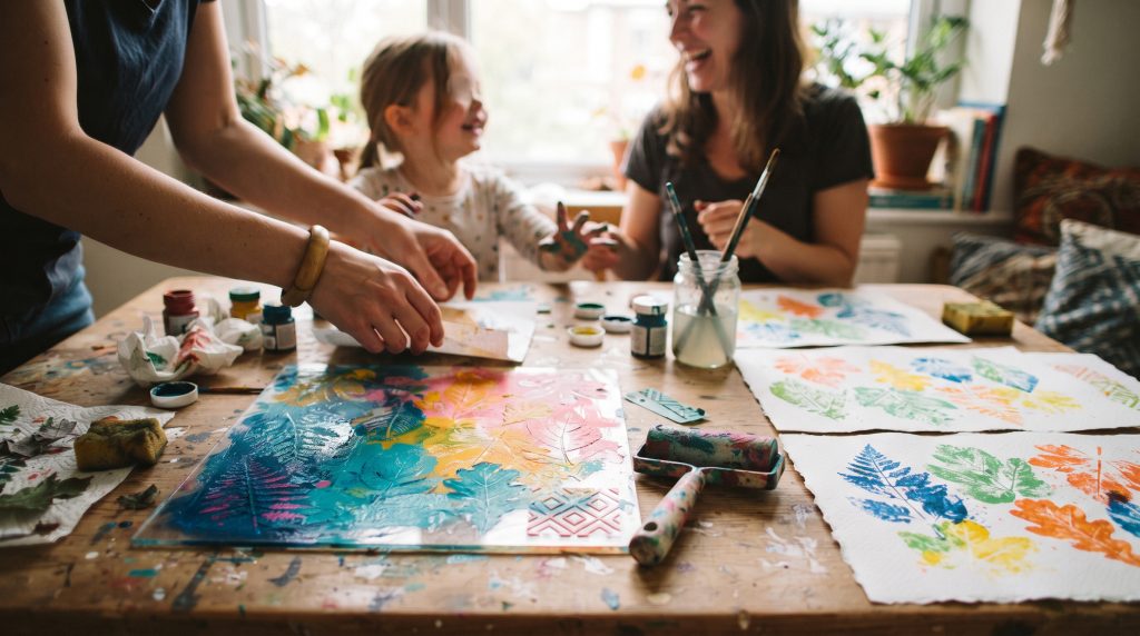 Gravure et impression sur plaque souple avec les enfants