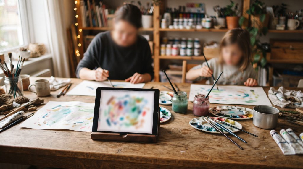 Suivre des cours d’art en ligne avec ses enfants