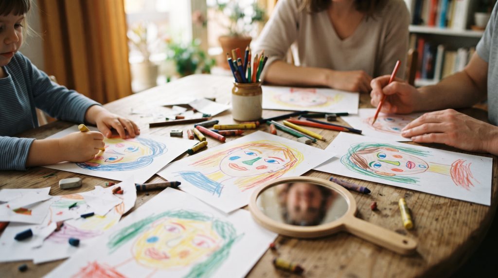 Dessiner des visages avec les enfants : guide pas à pas