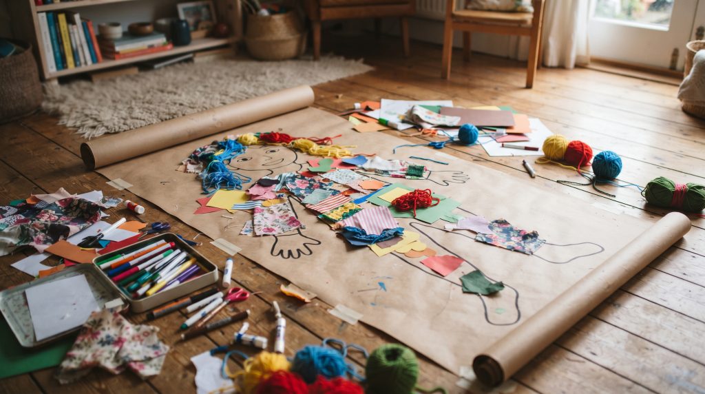 Dessiner en grand : le traçage du corps pour les enfants