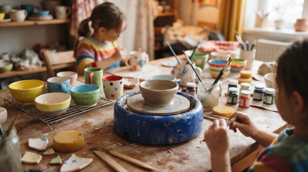Un kit de poterie pour enfants : fabriquer et peindre de vrais pots