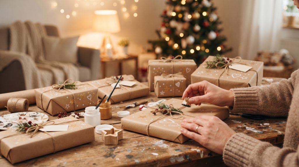 Des emballages-cadeaux créatifs faits main
