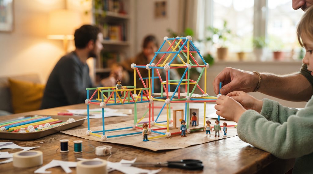 Jeux de construction avec des pailles : idées et structures