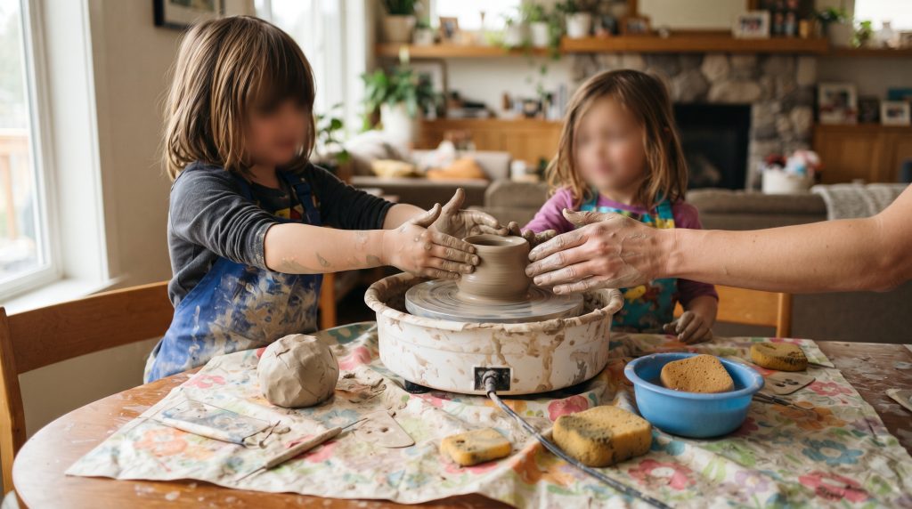 Tour de poterie pour enfants : apprivoiser l’argile quand on n’aime pas le désordre