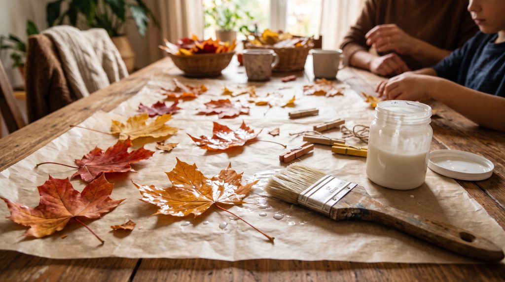 Colle à découpage maison ou du commerce : que choisir pour les feuilles d’automne ?