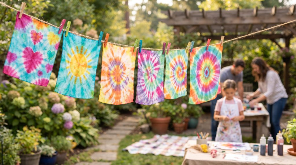 Teindre des foulards et des carrés de soie en Tie Dye : guide pas à pas