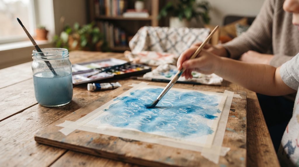 Encre invisible avec résistance au crayon de cire