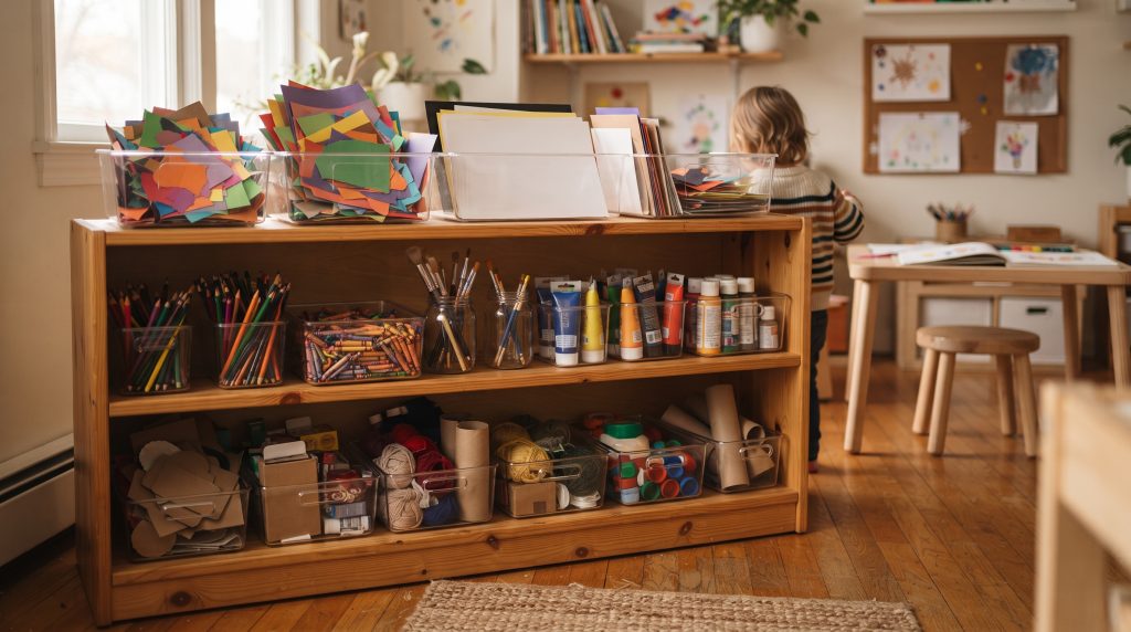 Encourager la créativité des enfants avec beaucoup de matériel